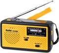 Kaito Voyager ECO Emergency Radio KA336 AM/FM NOAA Weather Alert 5-Way Powered Solar Crank Radio Receiver with LED Flashlight and USB Mobile Phone Charger Yellow