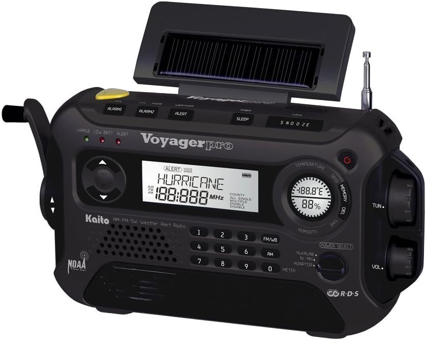 Kaito Voyager Pro KA600 Dynamo Crank Wind Up RDS & Smart Phone Charger