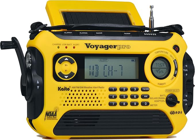 Kaito Voyager Pro KA600 Dynamo Crank Wind Up RDS & Smart Phone Charger