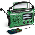 Kaito KA500 5-way Solar,Dynamo Crank,Flashlight and Reading Lamp, Green